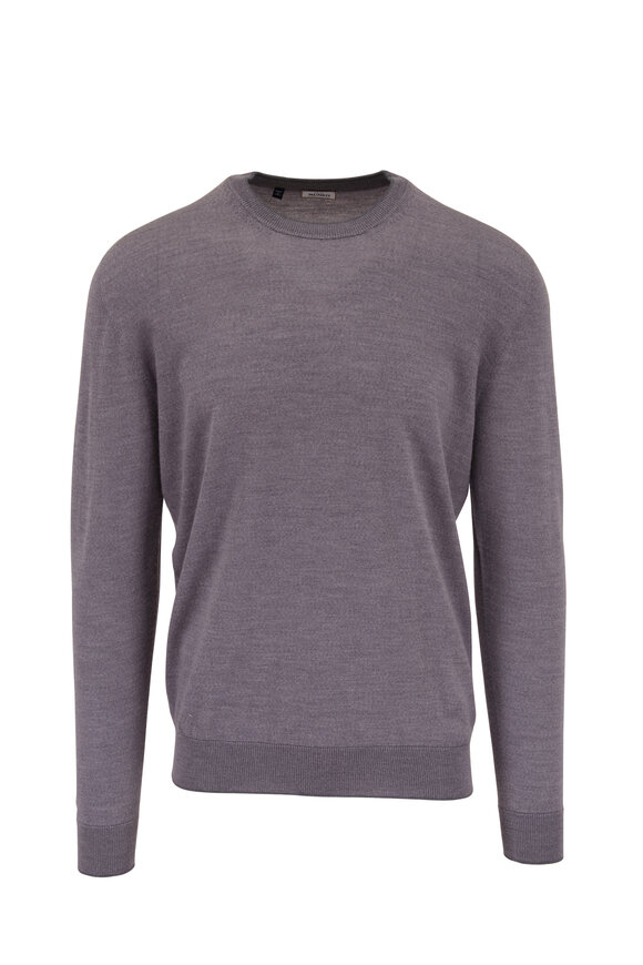 Atelier Munro - Light Gray Wool Tip Sweater 