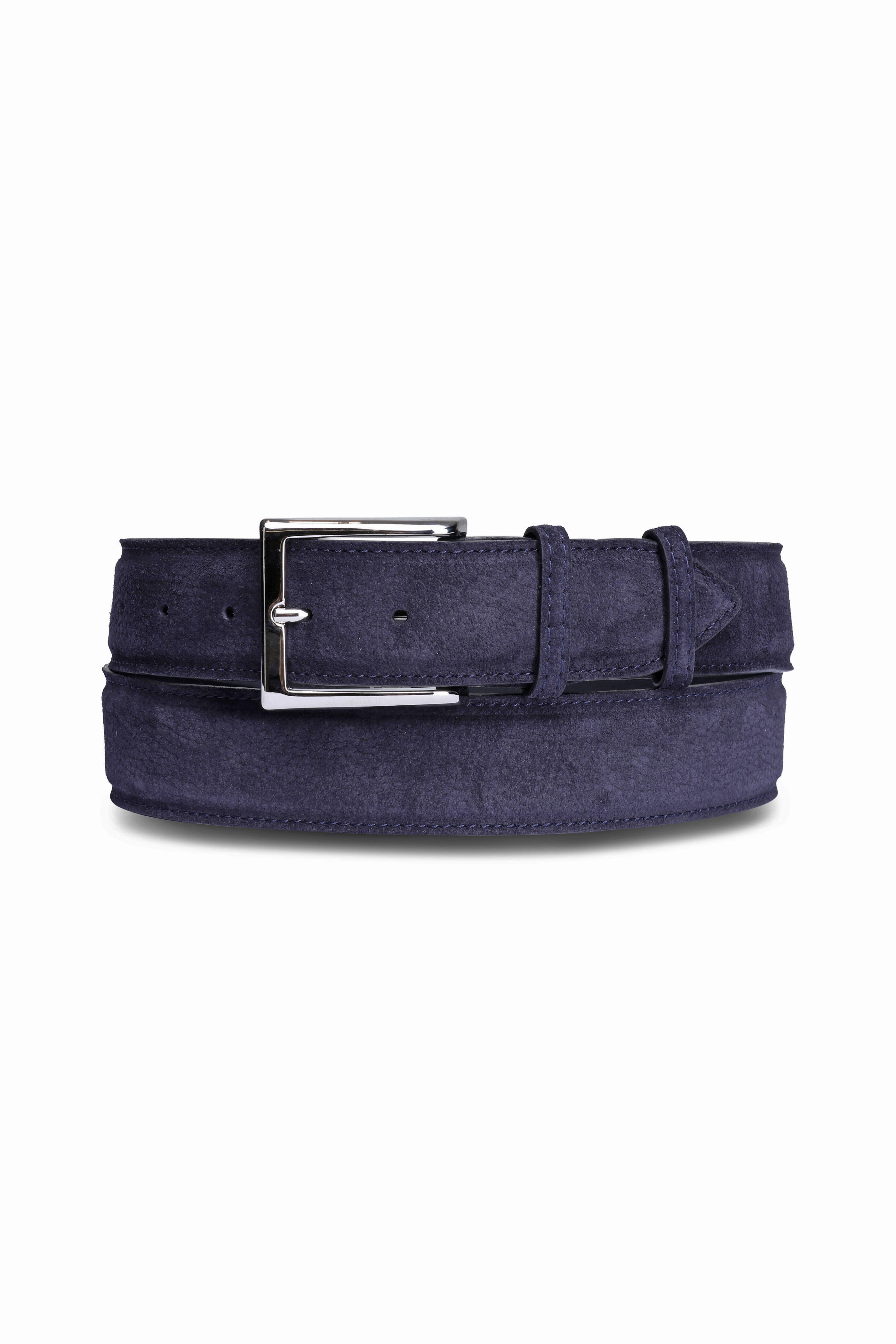 Bontoni - Dark Blue Grain Suede Belt