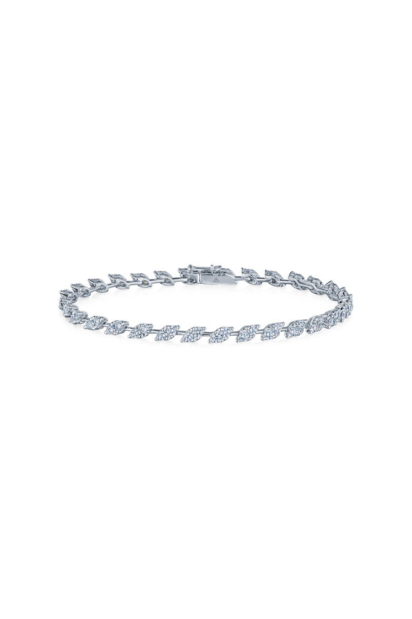 Kwiat 18k White Gold Sunburst Marquise Diamond Bracelet