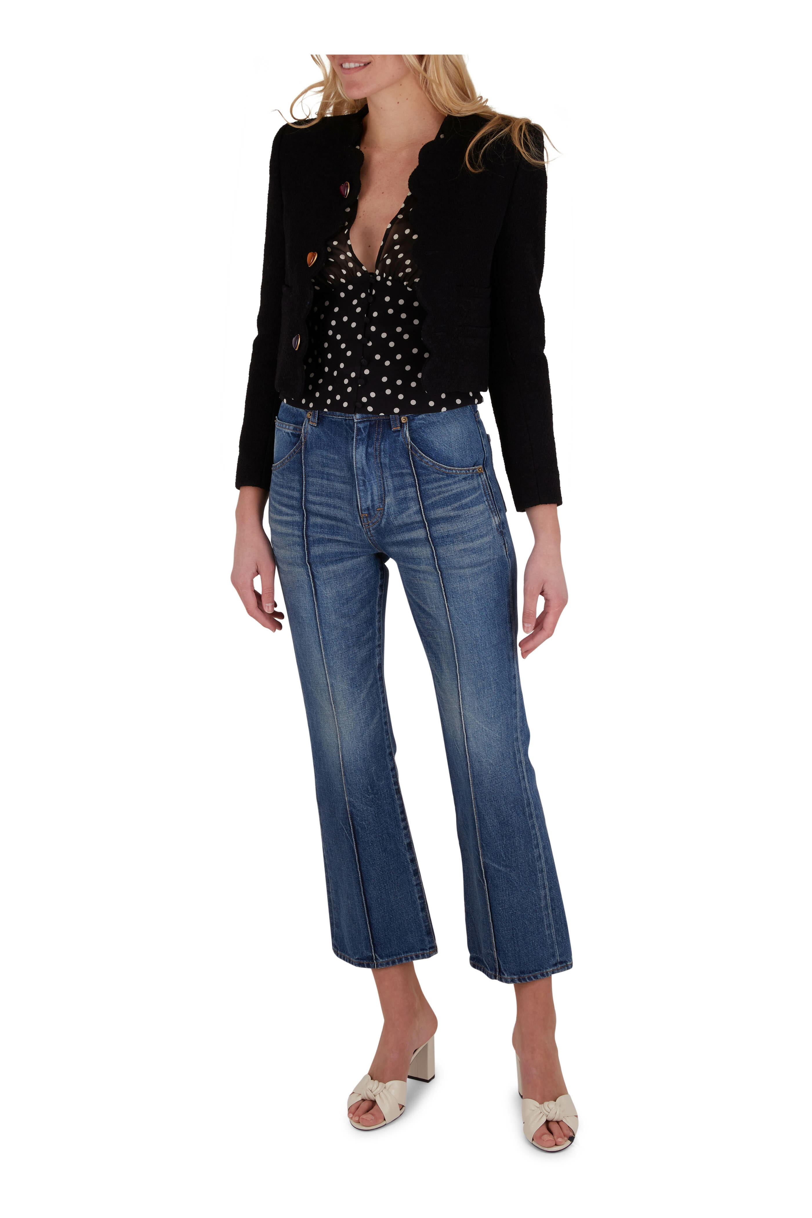 Saint Laurent - Francoise Raised Seam Jean