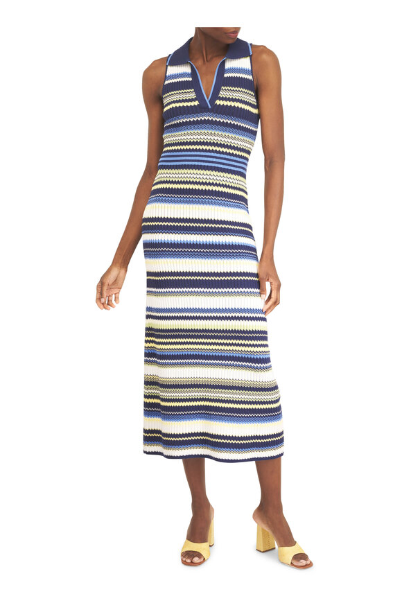 Simkhai Kerrin Multicolor Stripe Knit Midi Dress - view 2