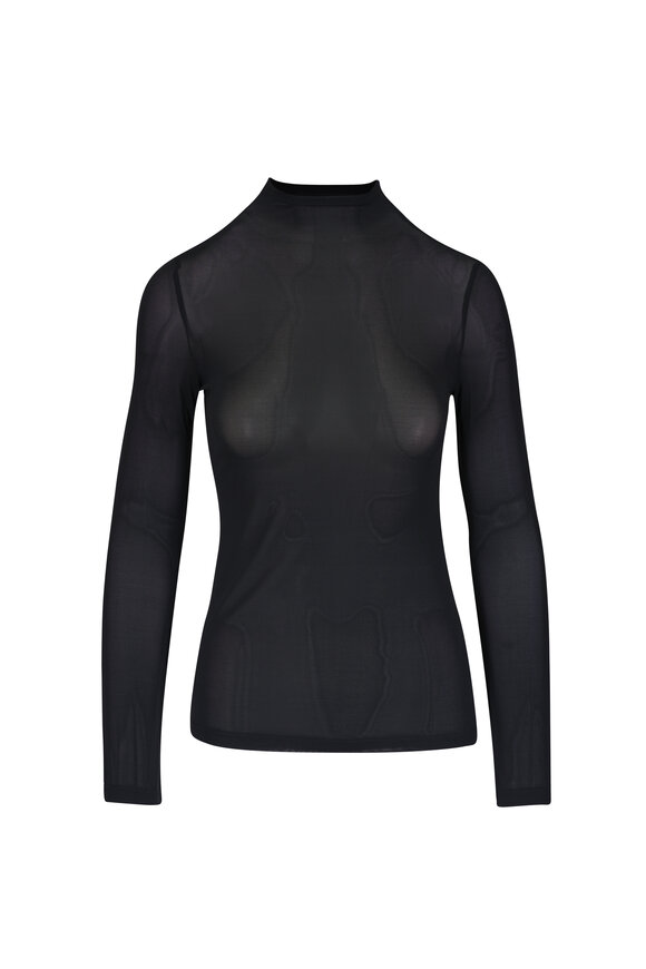 KZ_K Studio Libre Black Raised Neck Second Skin Top