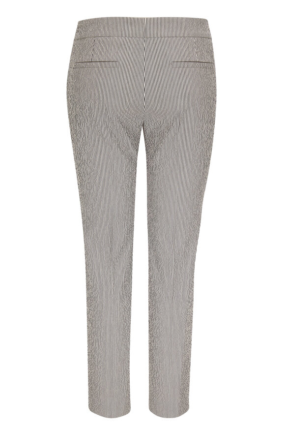 Akris Punto - Frankie Cream & Black Stripe Seersucker Pant