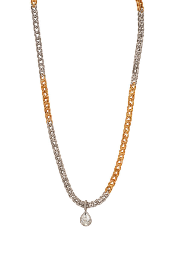 Malcolm Betts Platinum & Yellow Gold Diamond Necklace