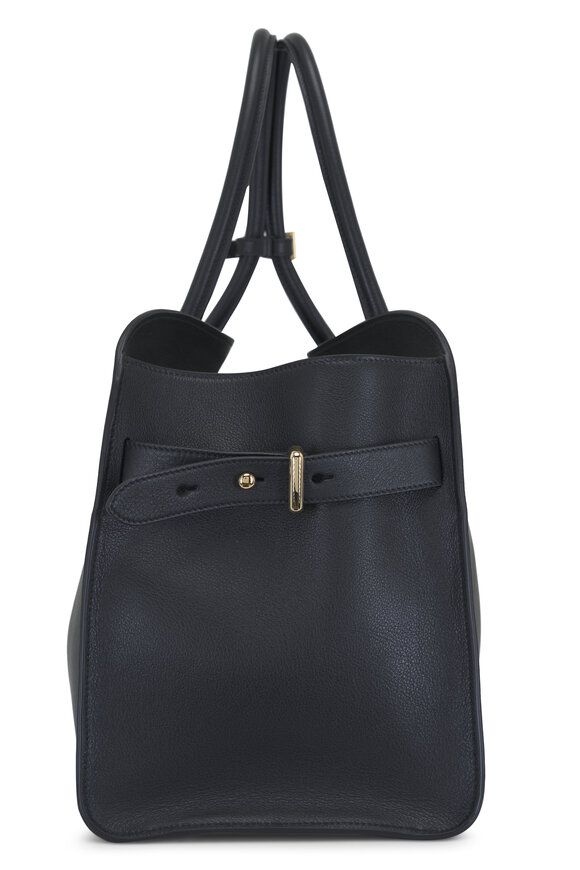 Prada - Large Soft Grain Black Leather Satchel 