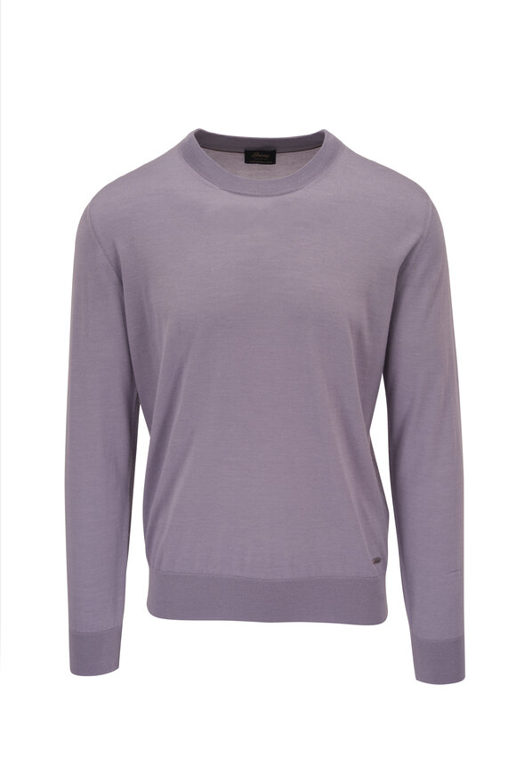 Brioni - Lilac Cashmere & Silk Crewneck Sweater