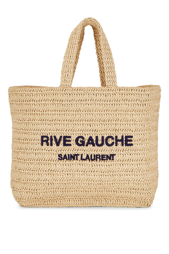 Saint Laurent - Natural Raffia Rive Gauche Tote