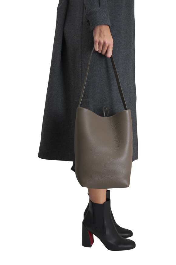 The Row - Medium N/S Park Gray Leather Tote