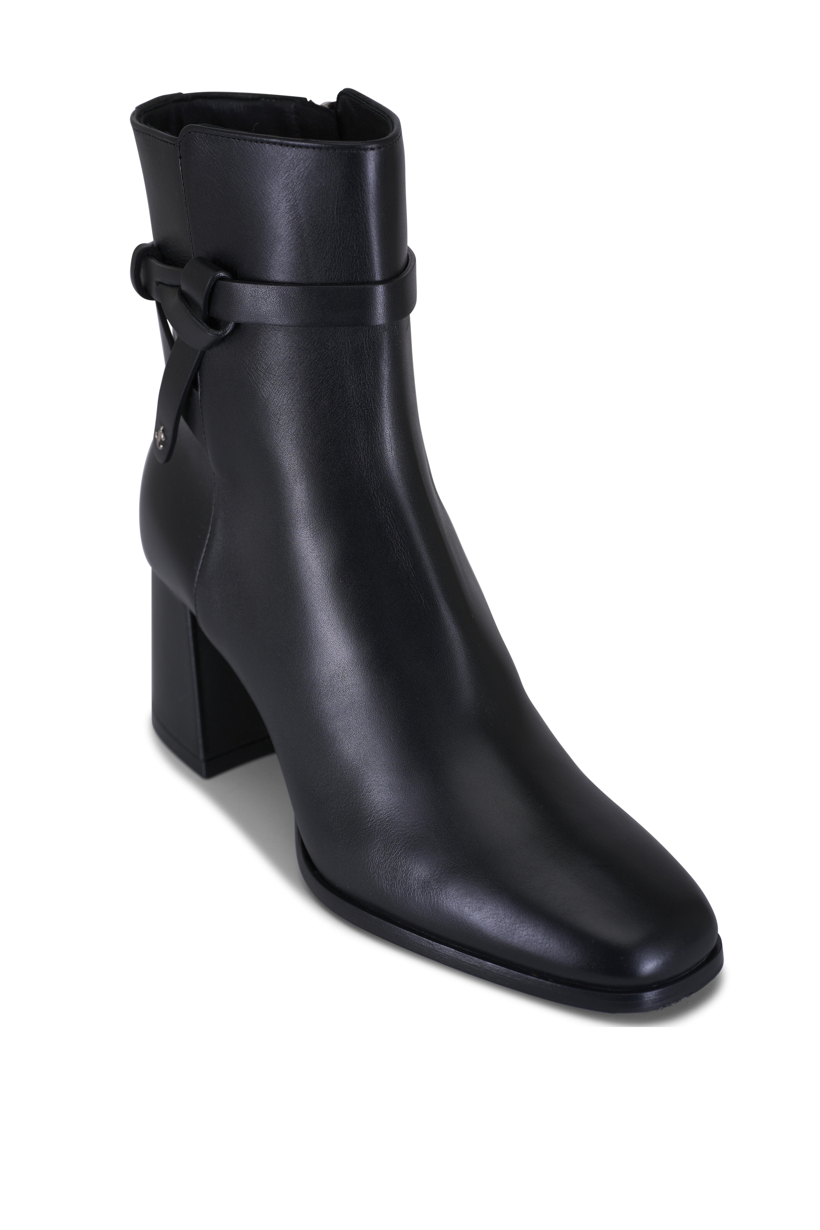 Jimmy Choo - Lawton Black Calf Leather Ankle Boot, 65mm