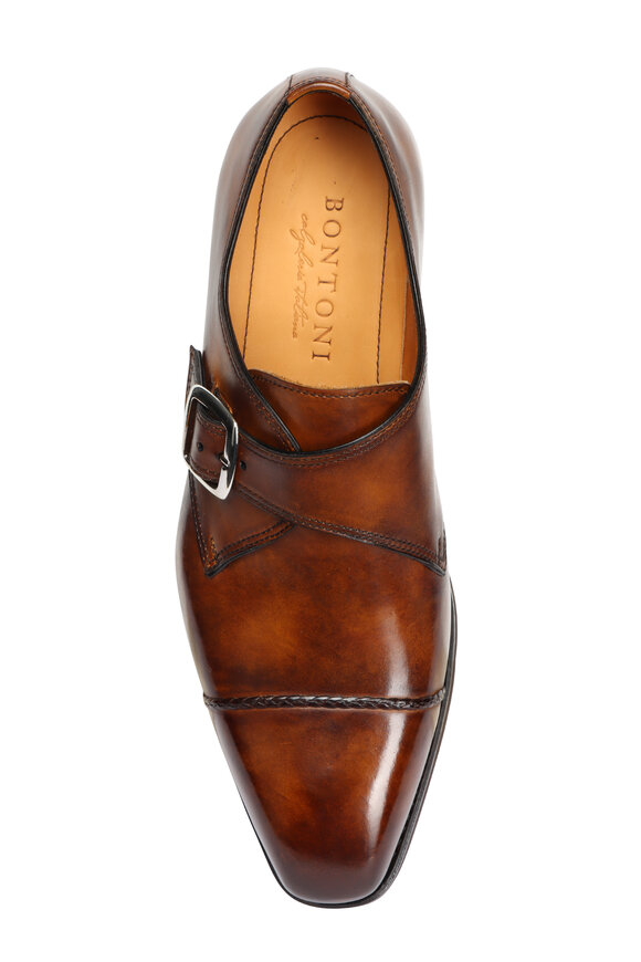 Bontoni Gregorio Bruciato Brown Monk Strap Dress Shoe - view 3