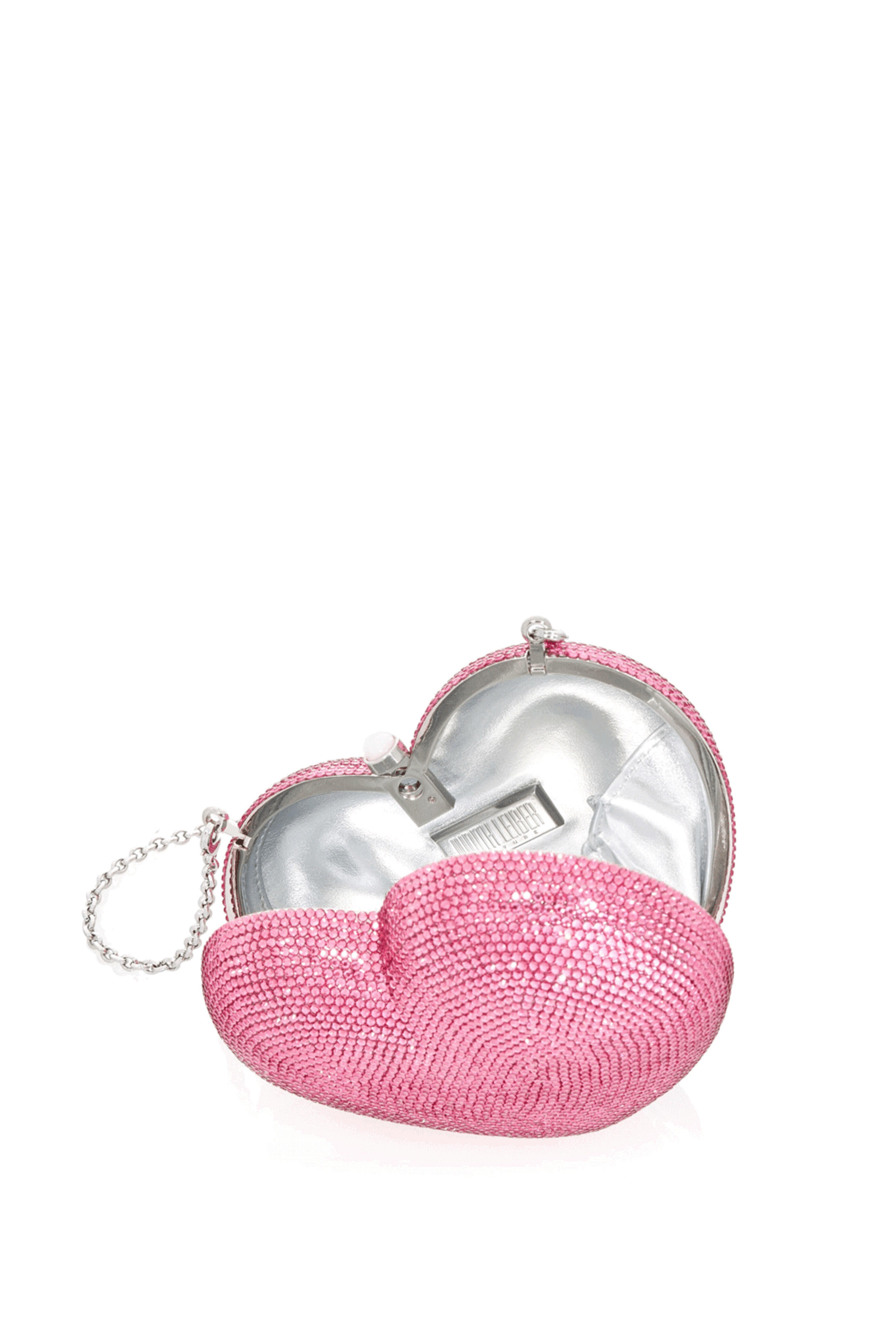 Judith Leiber Couture - L'Amour Petit Coeur Pink Crystal Heart Clutch