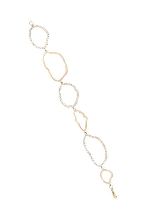 Kimberly McDonald - Rose Gold Geode Outline Diamond Bracelet