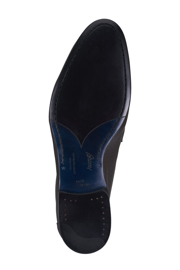 Brioni Appia Dark Brown Leather Penny Loafer - view 4