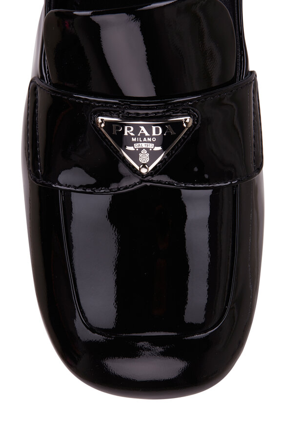 Prada - Black Patent Leather Logo Loafer, 45mm