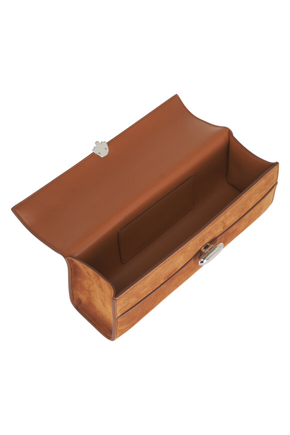 Savette Slim Symmetry Brown Suede Pochette - view 4