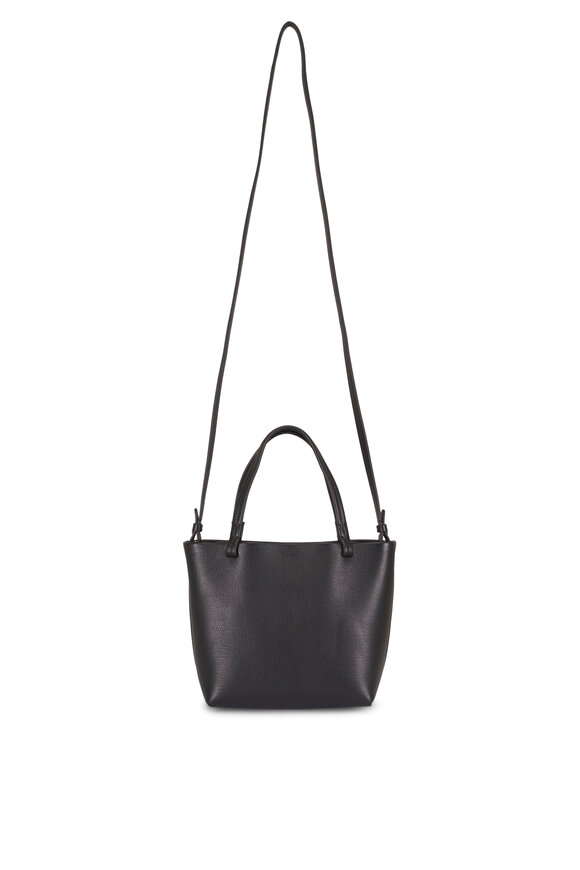 The Row Small Park Black Grained Leather Tote - view 1