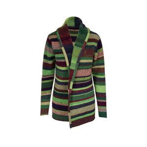 [新品]the elder statesman スモーキングジャケット mint The Elder Statesman - Multicolored Green Stripe Smoking Jacket