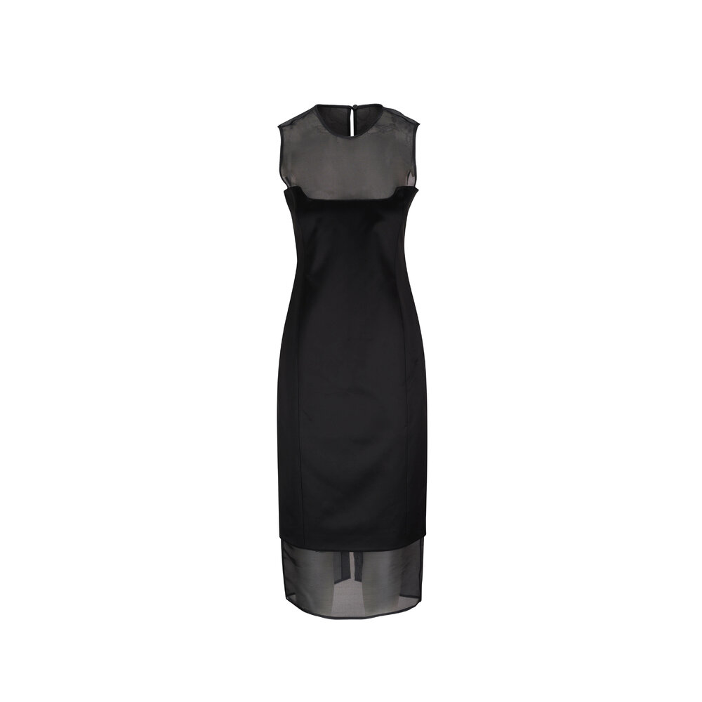 Khaite - Dissa Black Wool Midi Dress | Mitchell Stores