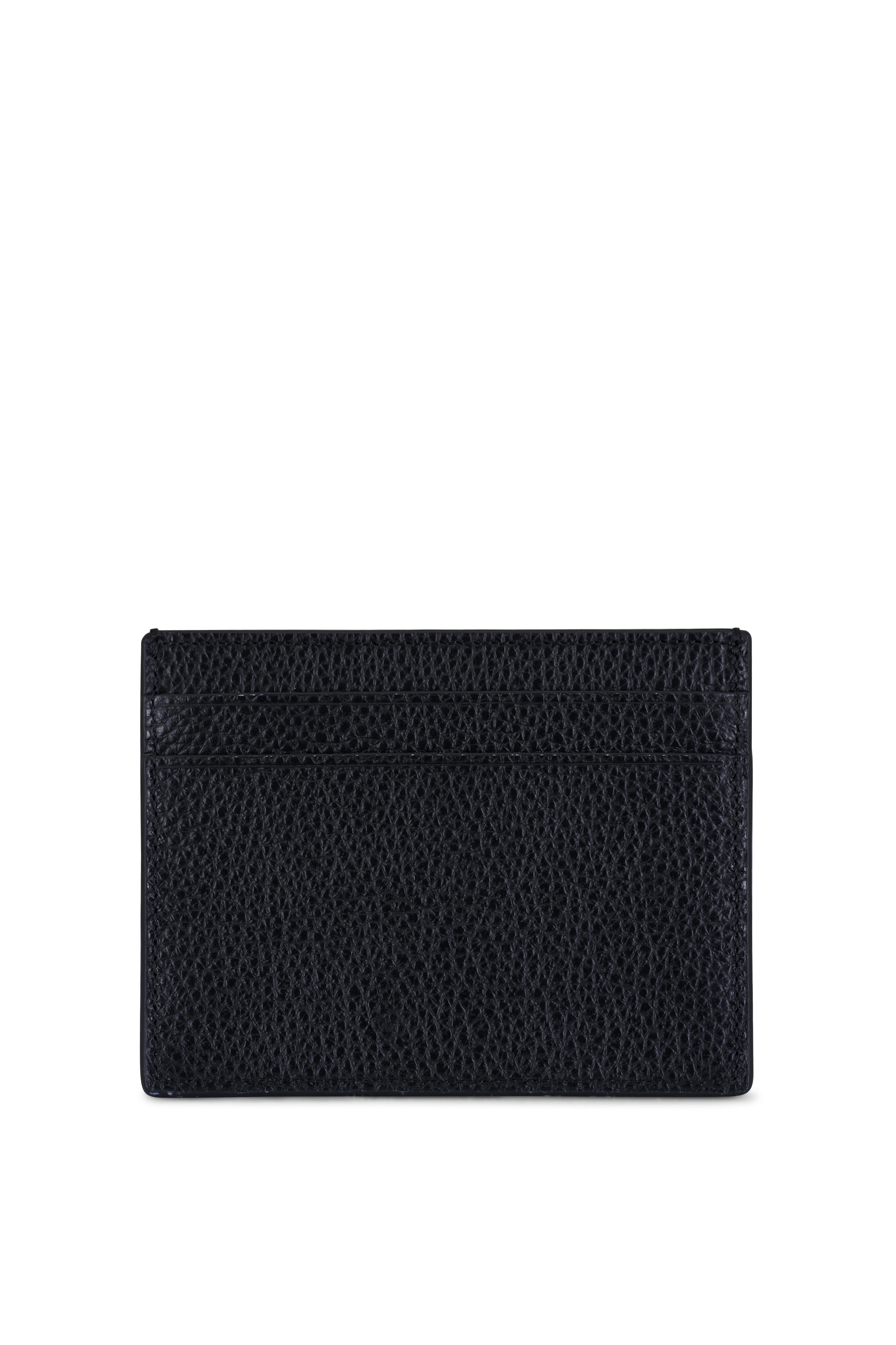 Want Les Essentiels - Branson Black Pebbled Leather Card Case