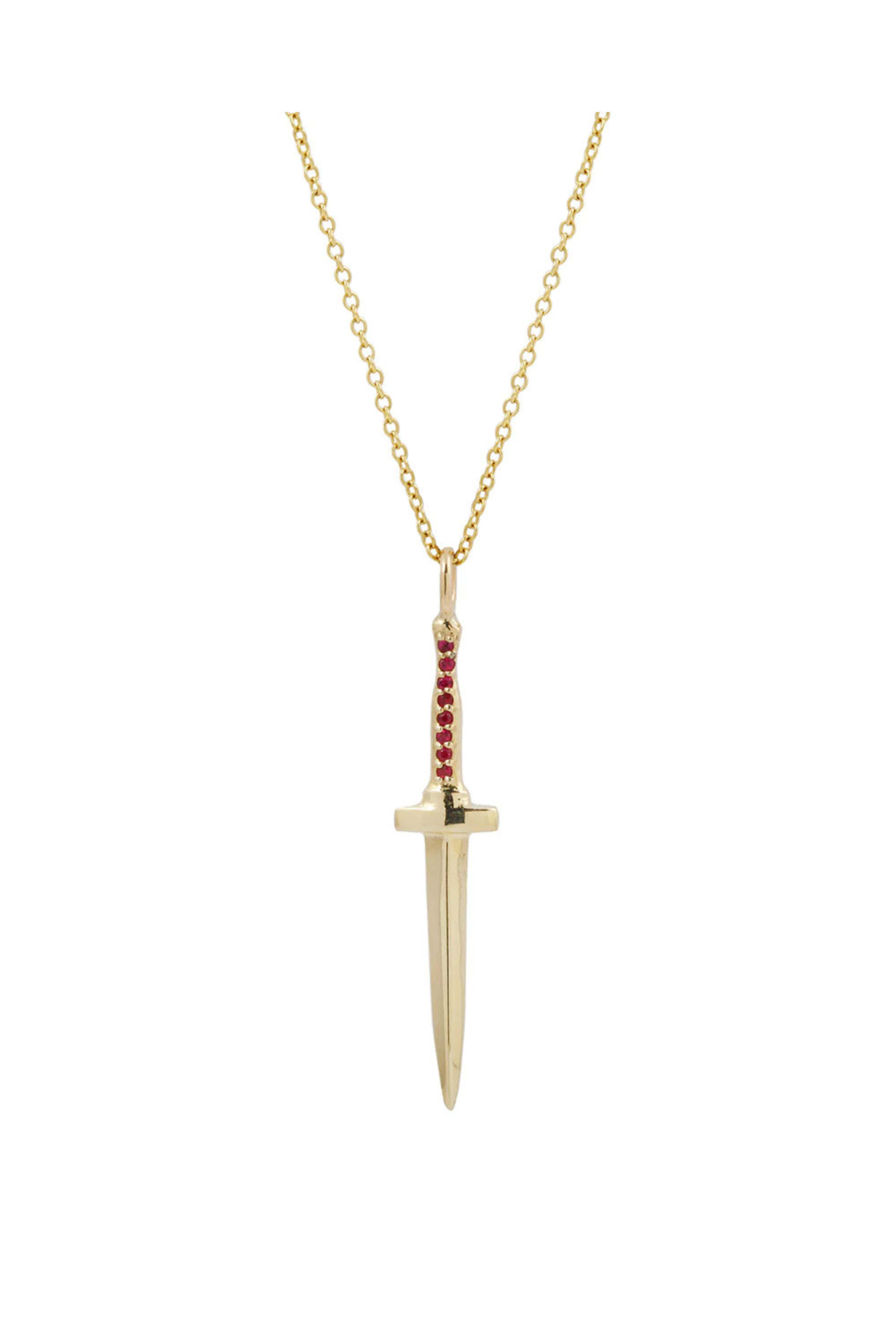 Dru - Ruby Dagger Pendant