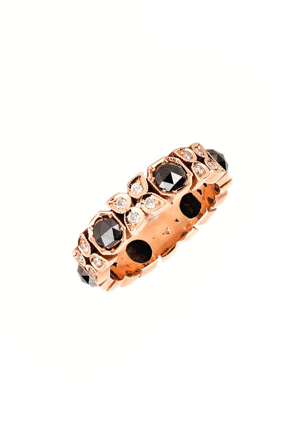 Sylva & Cie - Black Diamond Band Ring 