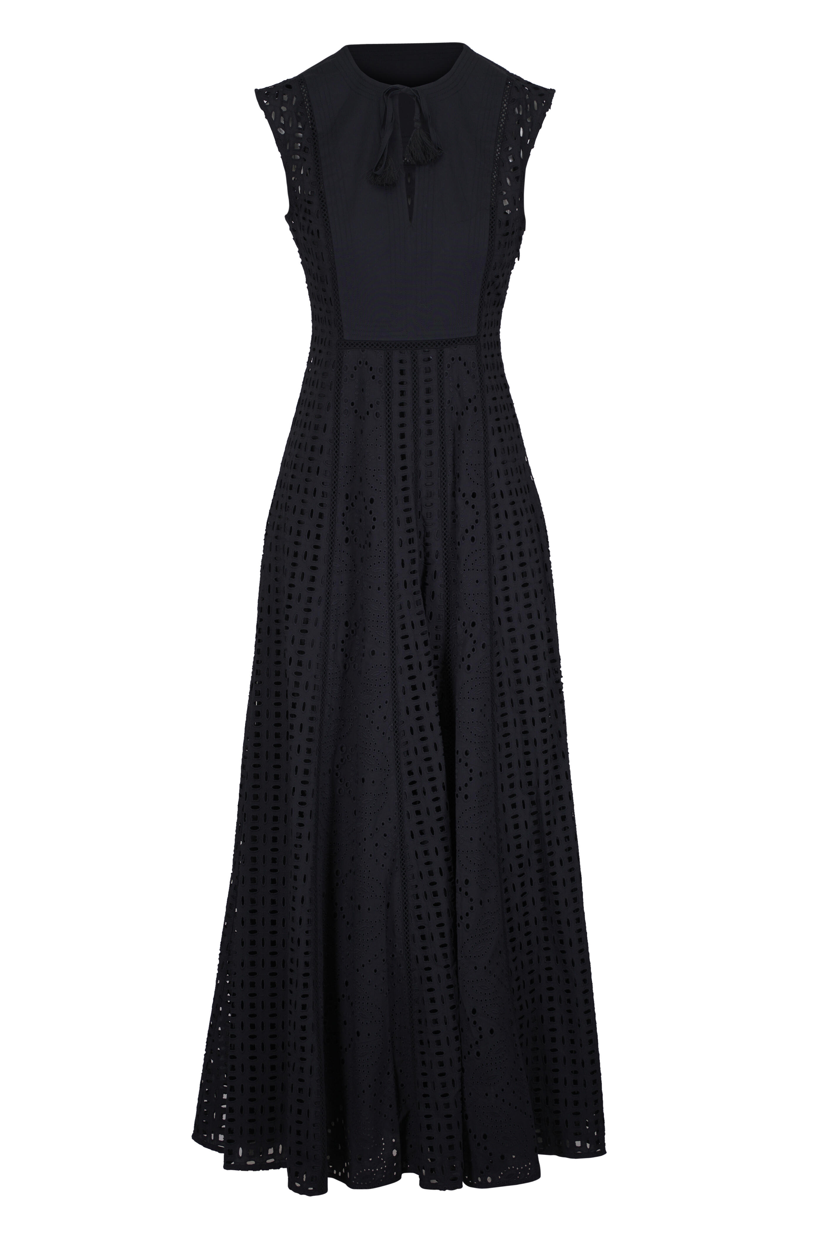 Veronica Beard - Alina Black Eyelet Maxi Dress