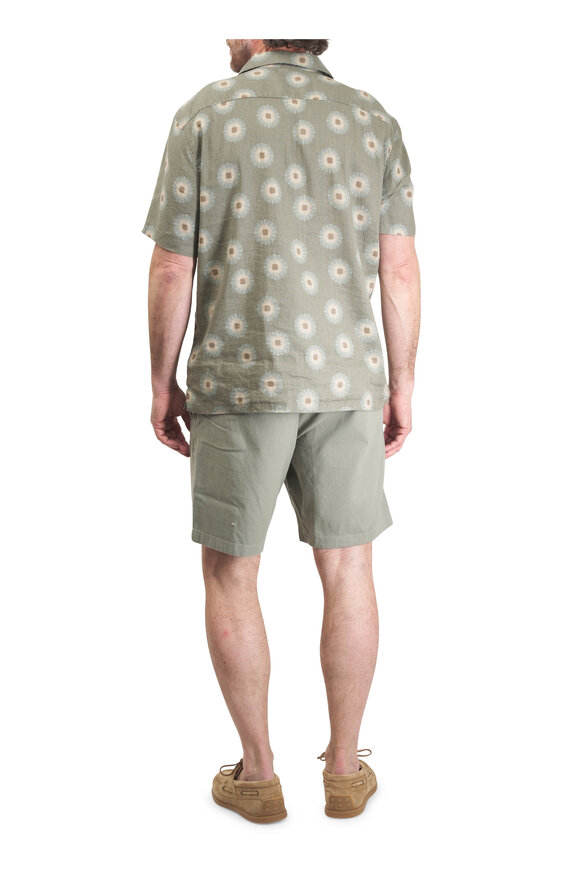 Faherty Brand Breeze Island Olive Fireworks Camp Shirt - view 4
