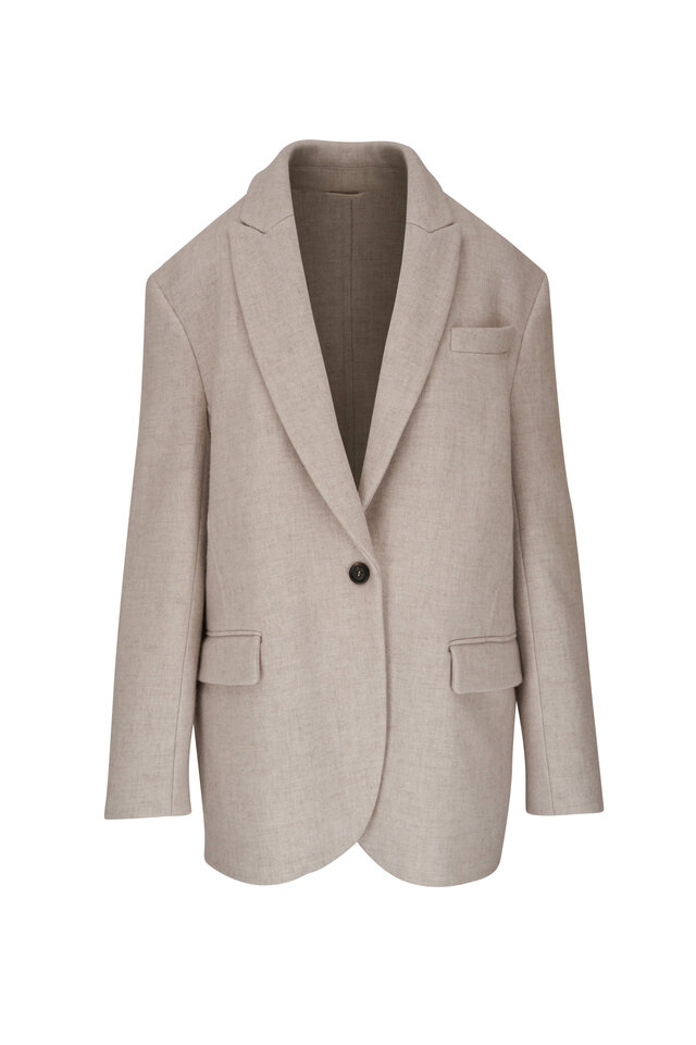 ジャケット BRUNELLO CUCINELLI SUIT TYPE BELT JACKET (MH1267340 C600) Brunello Cucinelli White Suit Type Belt Jacket for Women