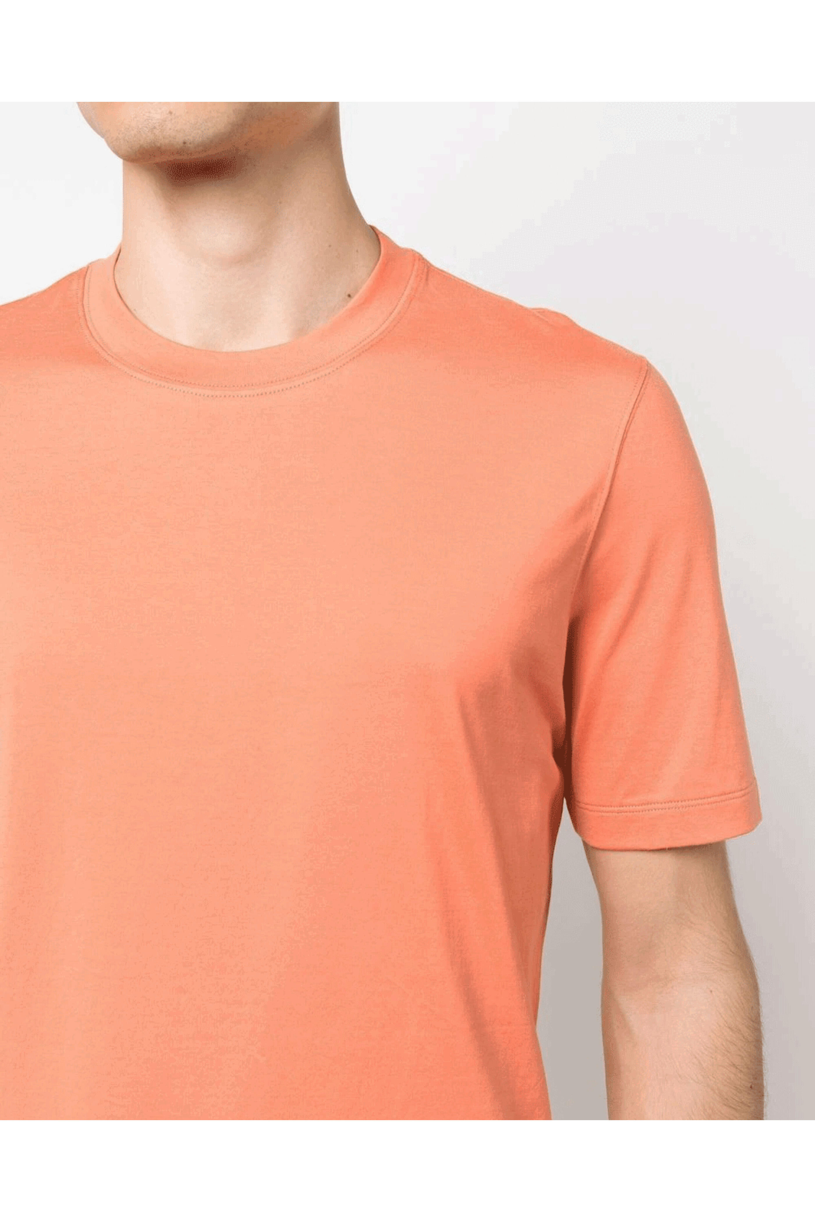 Brunello Cucinelli - Orange Cotton T-Shirt