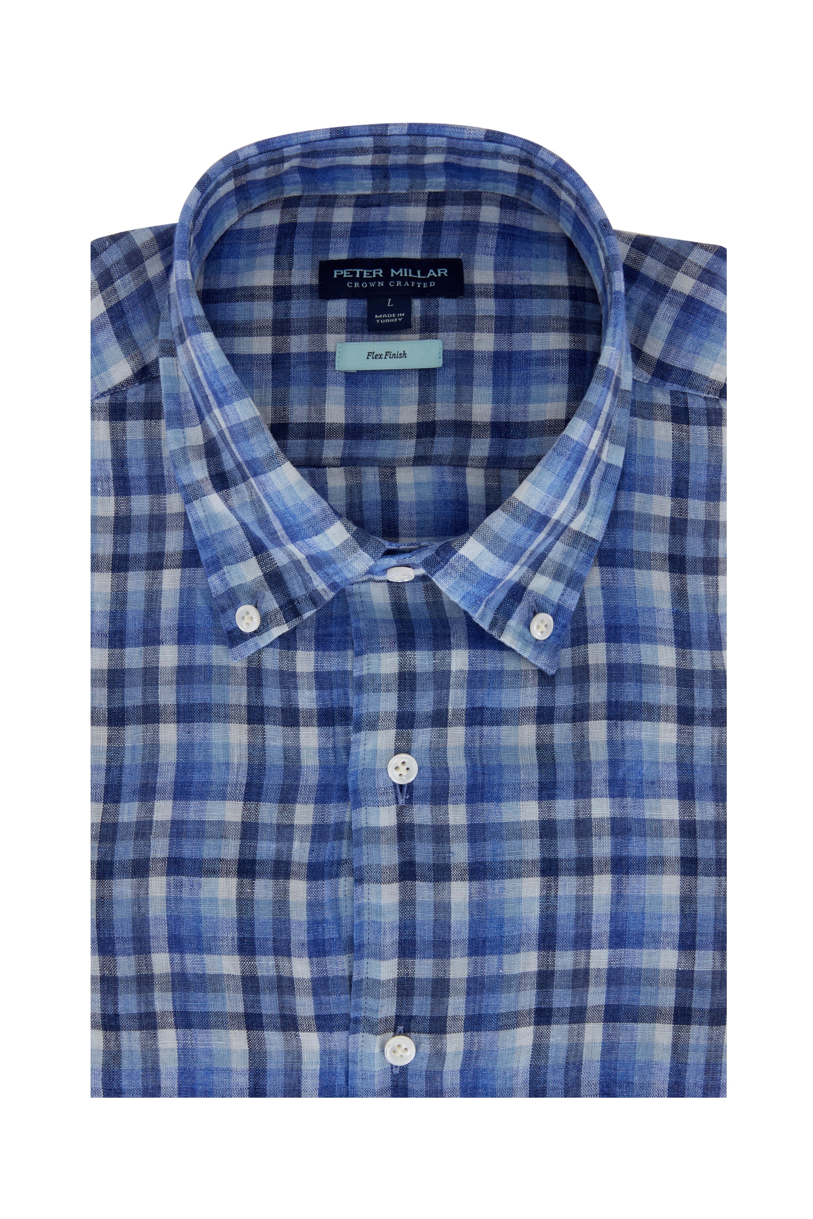 Peter Millar - Bella Vue Blue Pearl Linen Sport Shirt