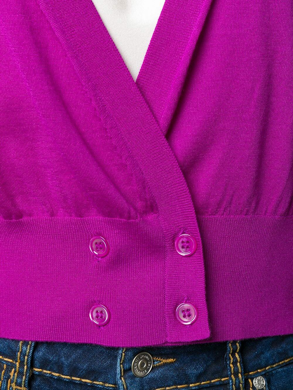 Dorothee Schumacher - Fuchsia Lightweight Elbow Sleeve Cropped Cardigan