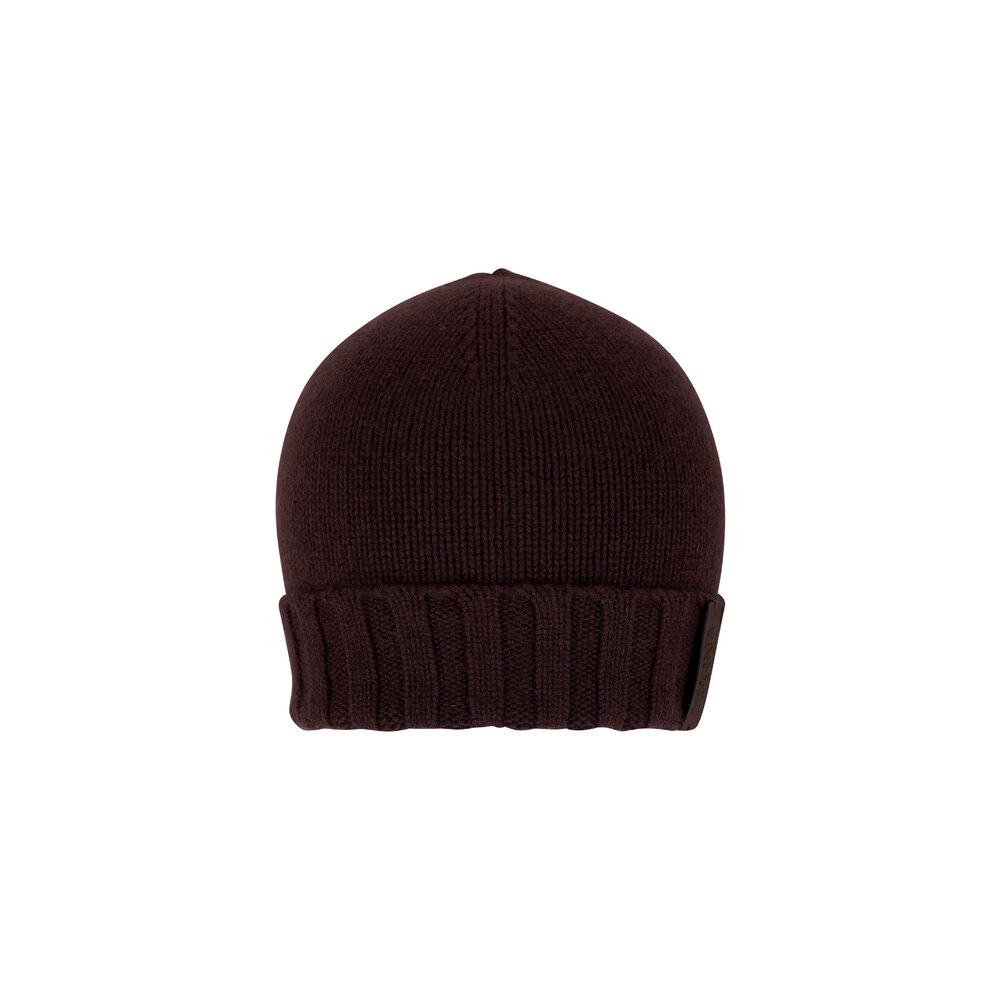 Zegna Eggplant Cashmere Beanie Mitchell Stores