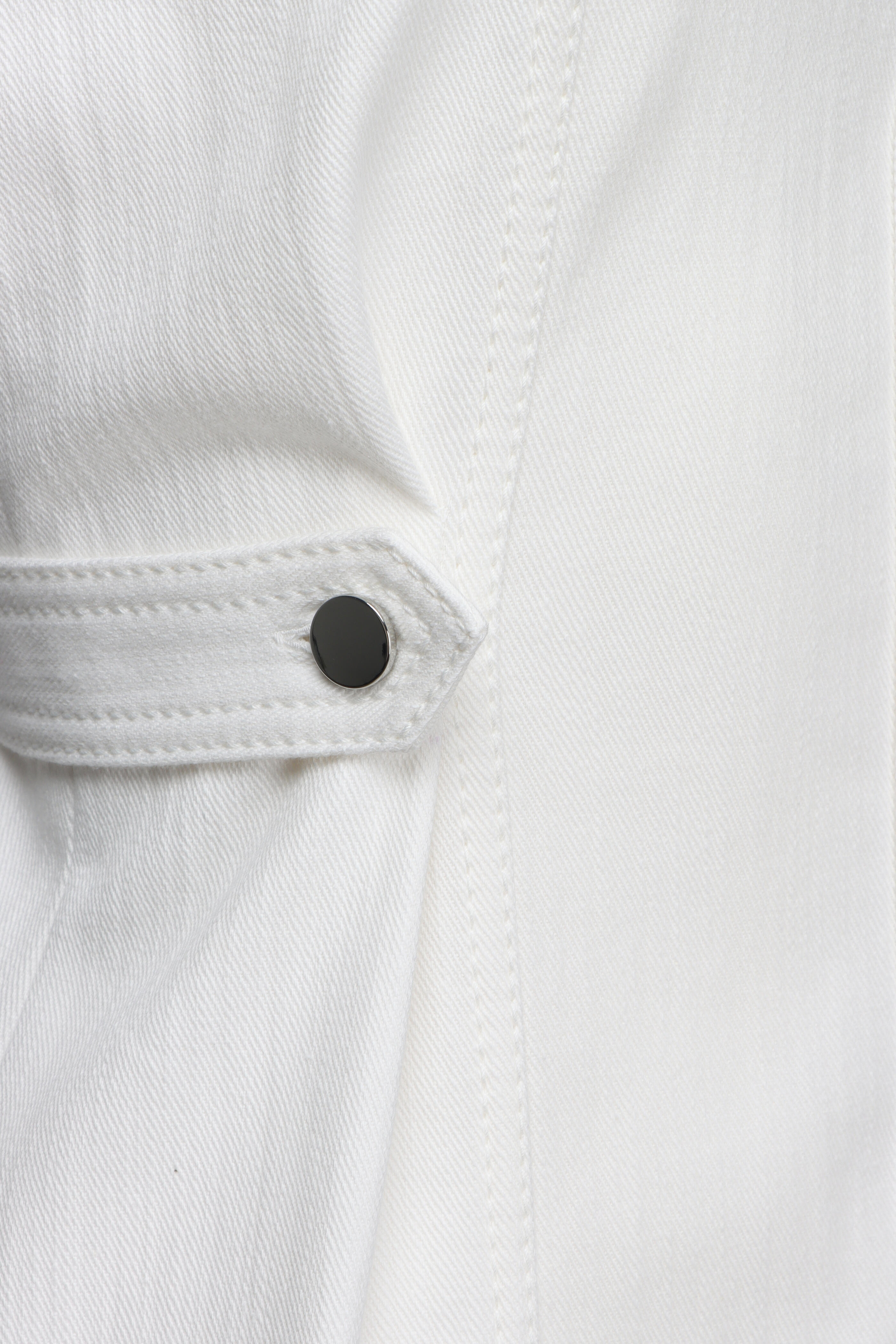 Akris Punto - Cream Denim Sleeveless Midi Shirtdress