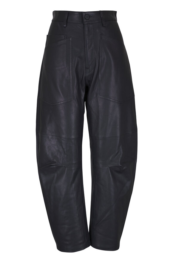 Nili Lotan Shon Black Leather Pant