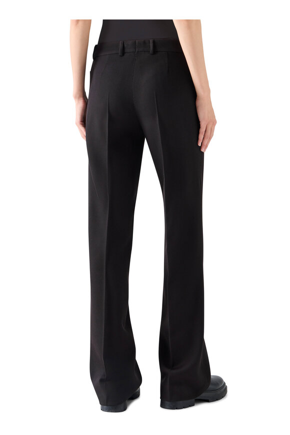 Akris Punto Mikka Espresso Wool Tricotine Straight-Leg Pant - view 4