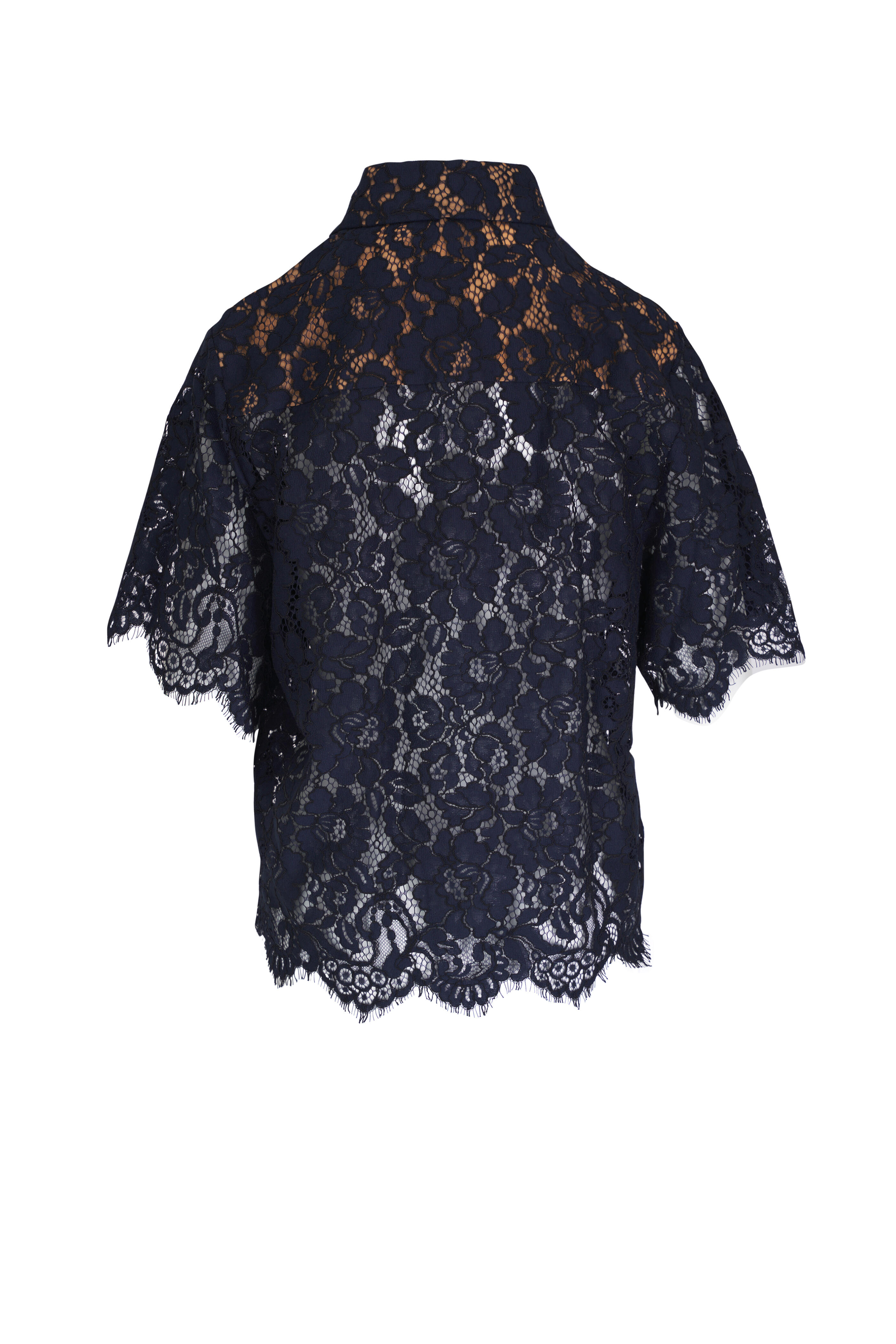Michael Kors Collection - Midnight Lace Short Sleeve Shirt