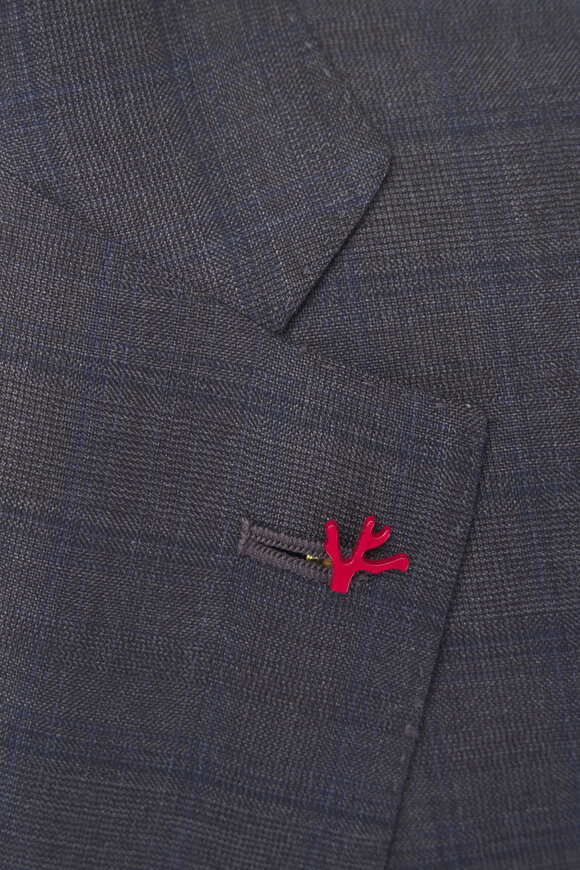 Isaia Gray Glen Plaid Wool Suit - view 5