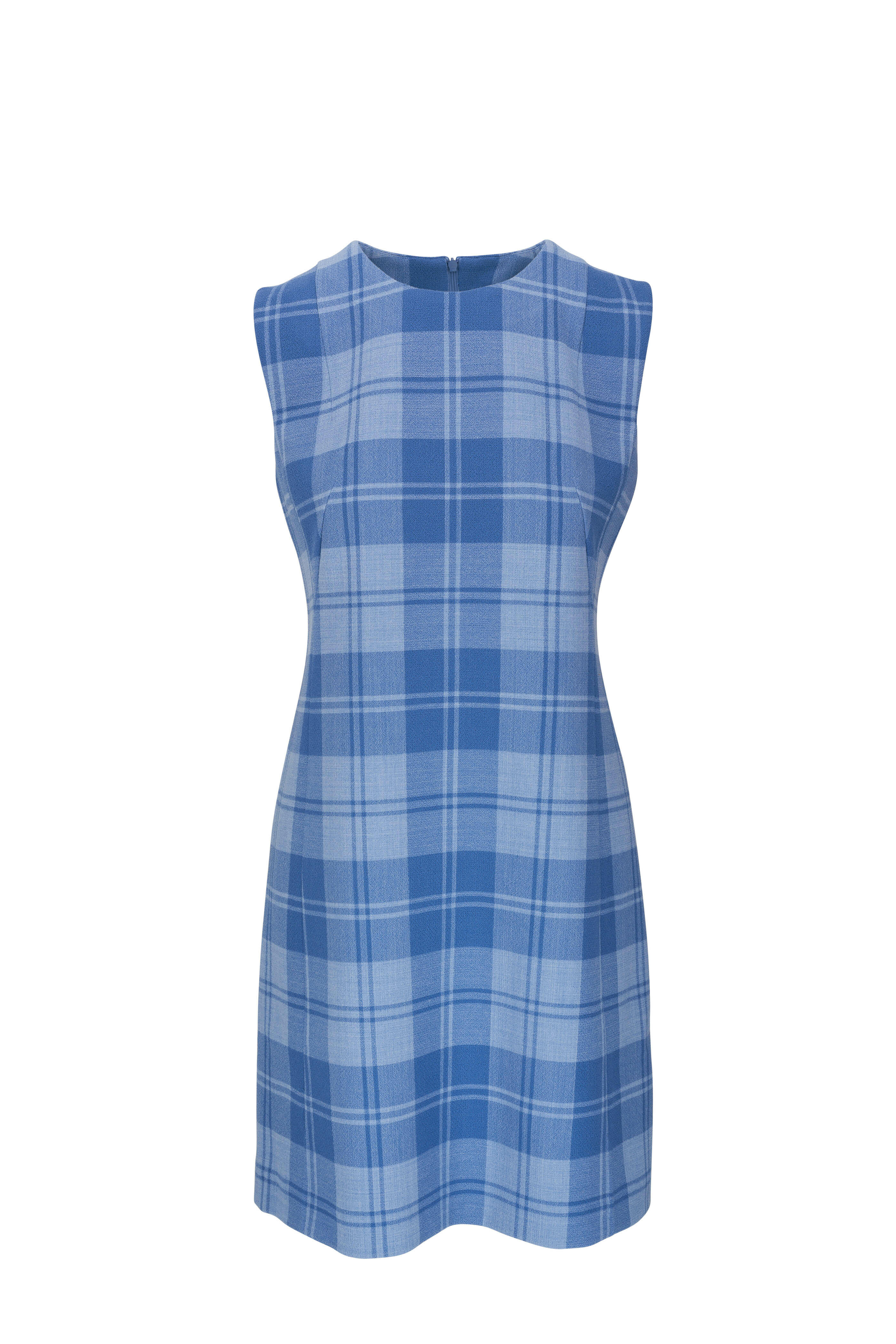 white christmas dresses Checkered Denim Mini Dress Denim / XL