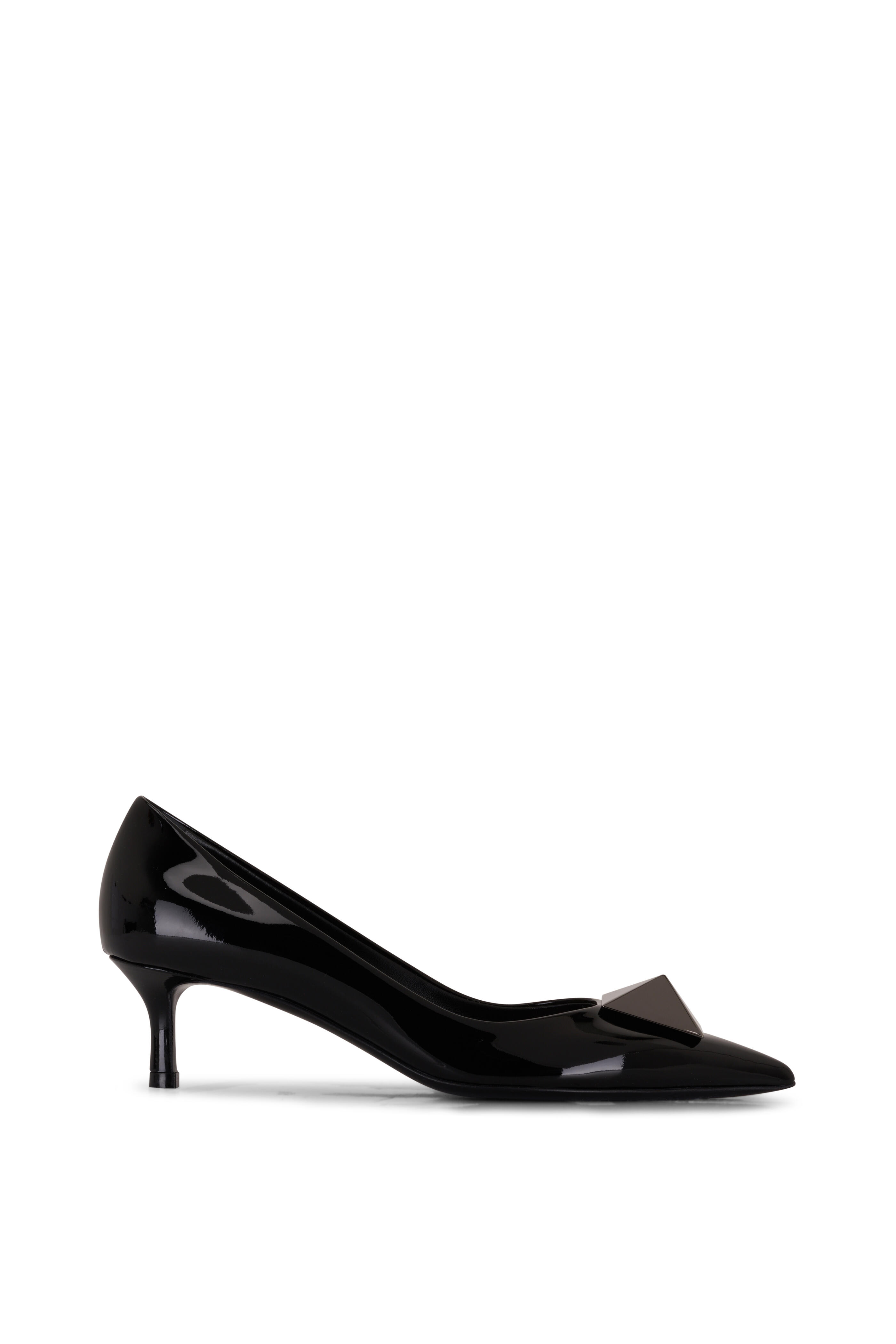 One Stud Pump In Patent Leather 90mm for Woman in Black