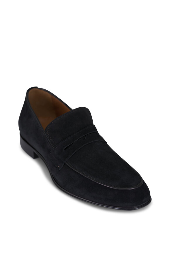 Ron White Frank Black Cashmere Suede Dress Shoe