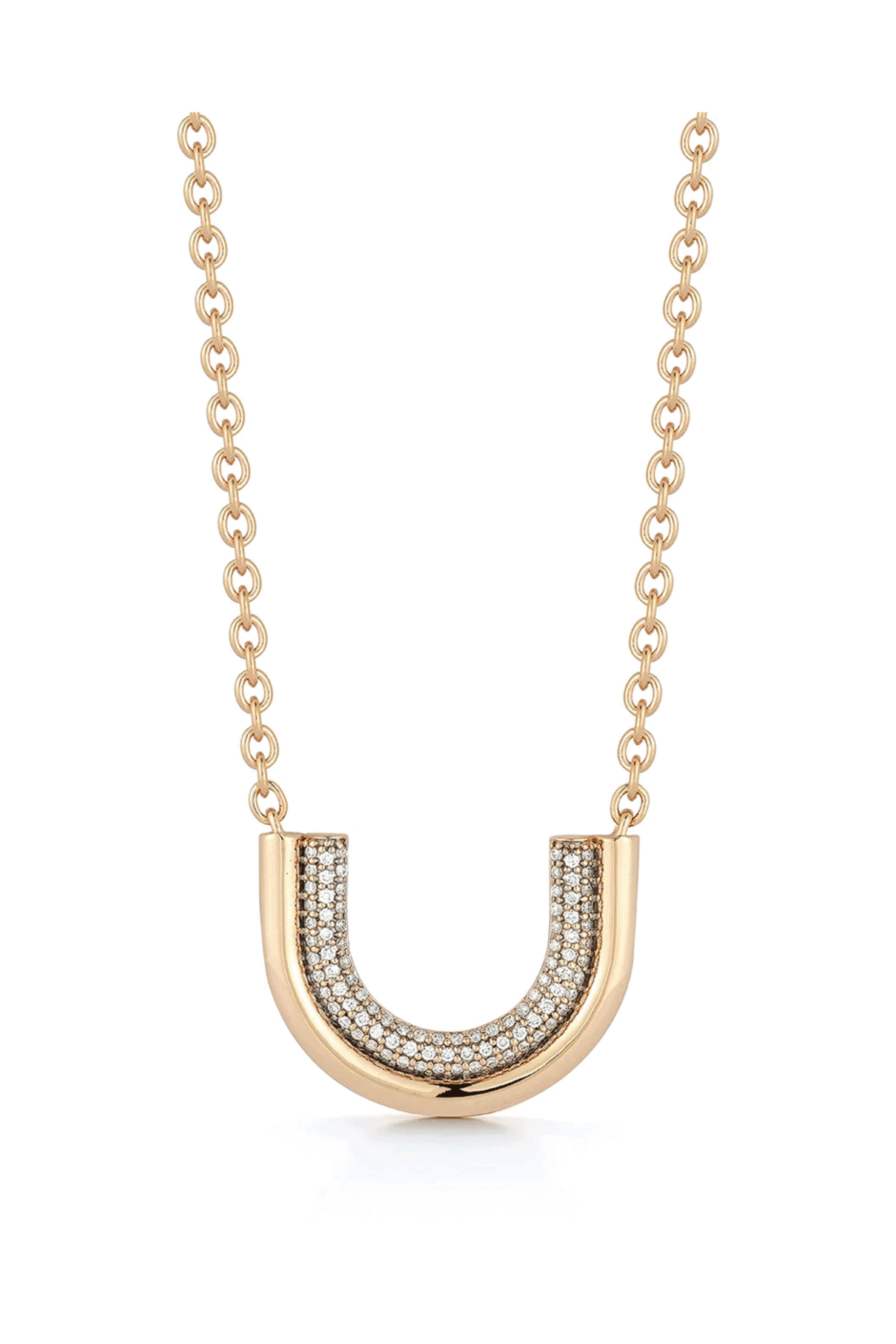 Walters Faith - Thoby 18K Gold & Diamond Large Tubular Necklace