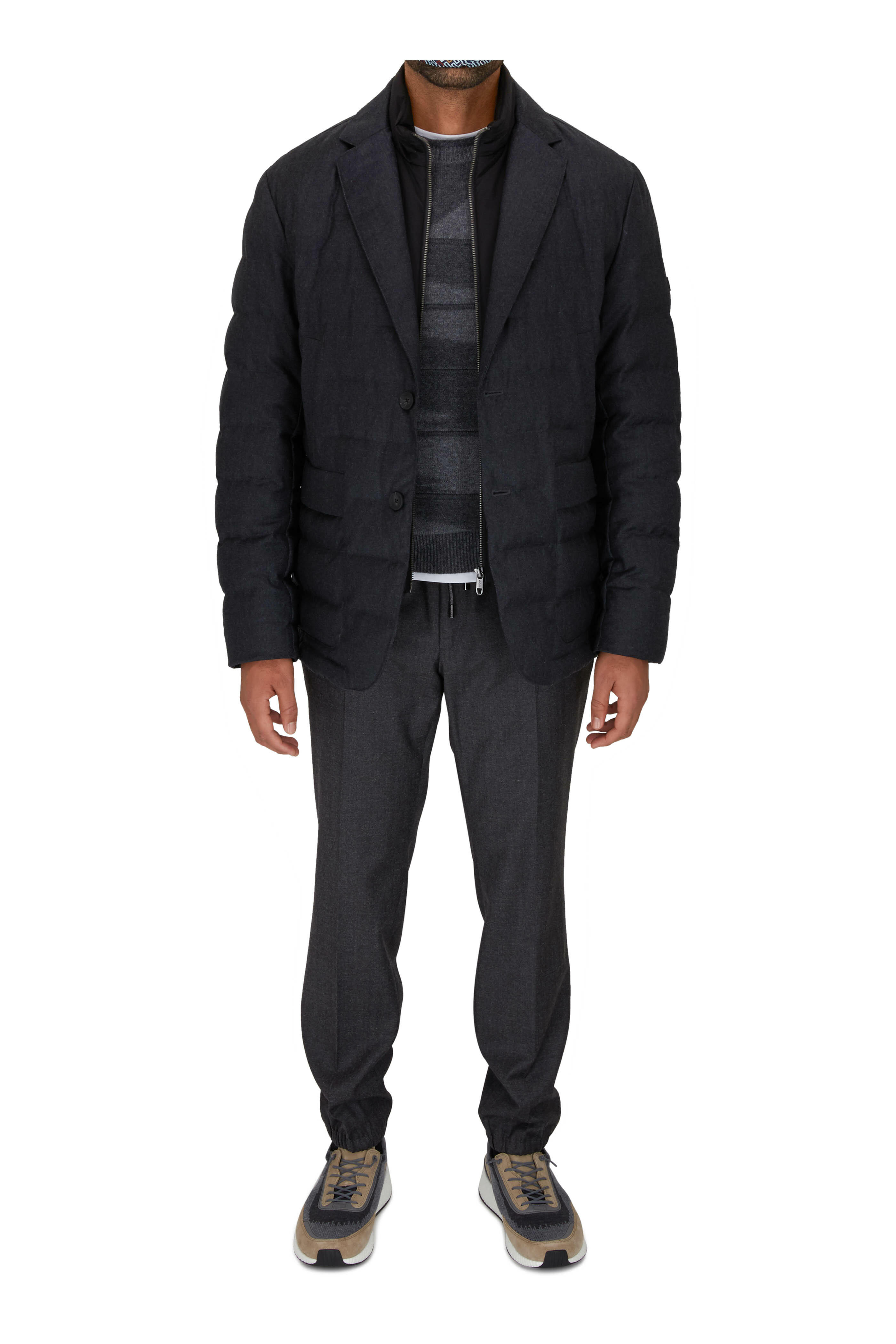 Z Zegna - Navy Blue Ribbed Wool Button Cardigan