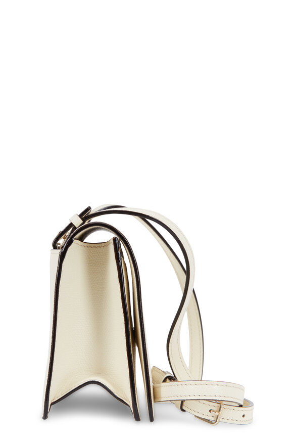 Valextra - Twist White Leather Small Shoulder Bag