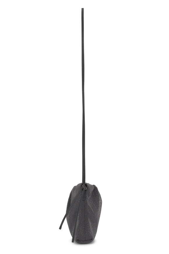 Brunello Cucinelli Ultrablack Monili Drawstring Shoulder Bag - view 4