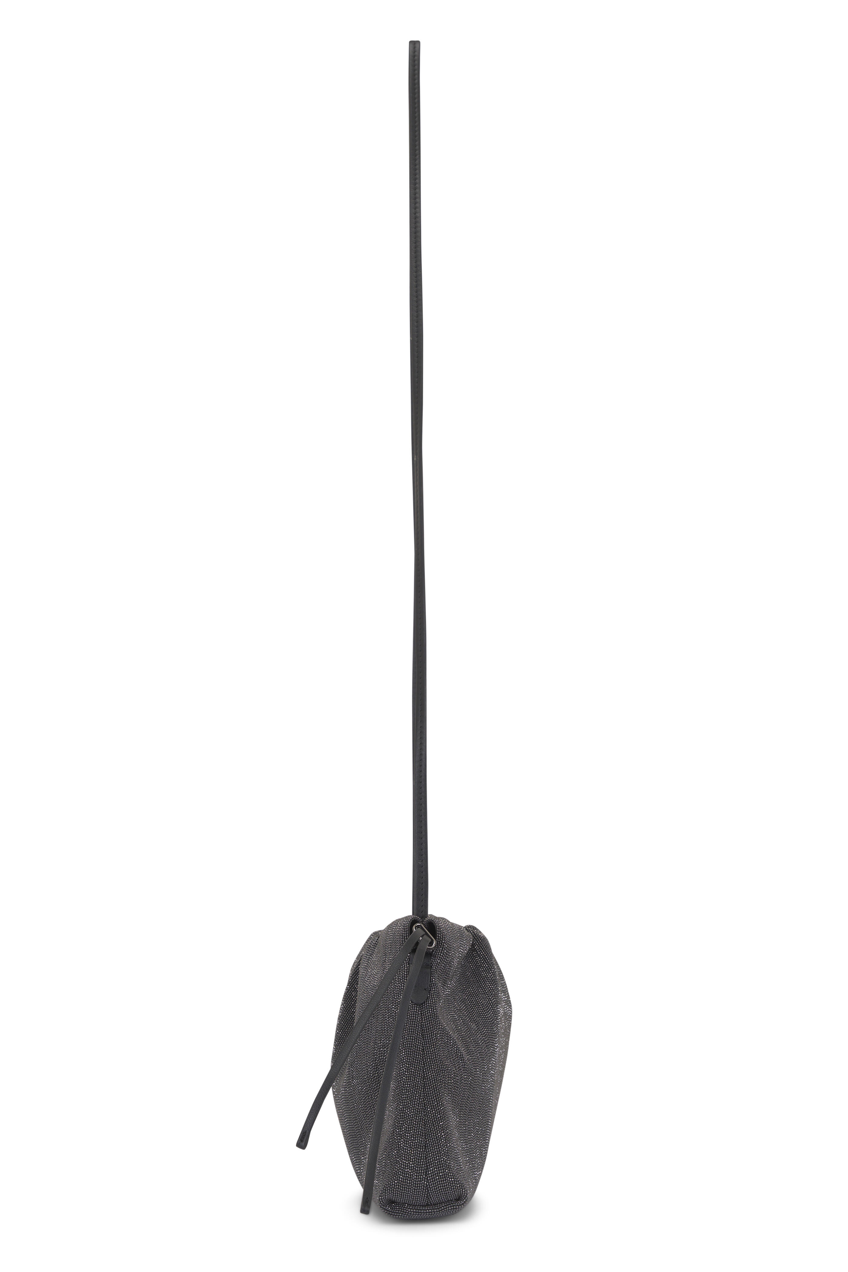 Brunello Cucinelli - Ultrablack Monili Drawstring Shoulder Bag - view 4