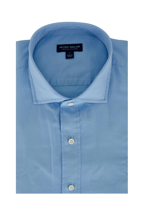 Peter Millar - Sojourn Blue Frost Garment-Dyed Cotton Sport Shirt