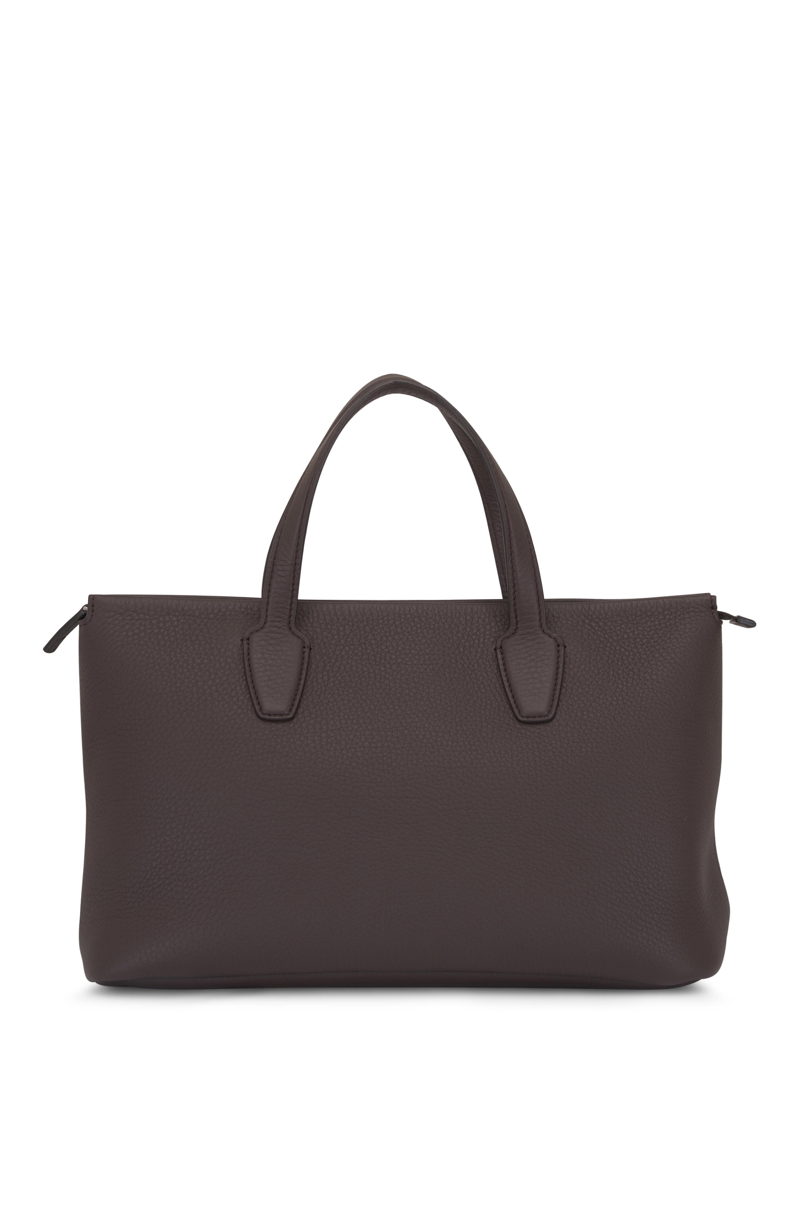 The Row - Marcel Deep Brown Ans Top Handle Bag