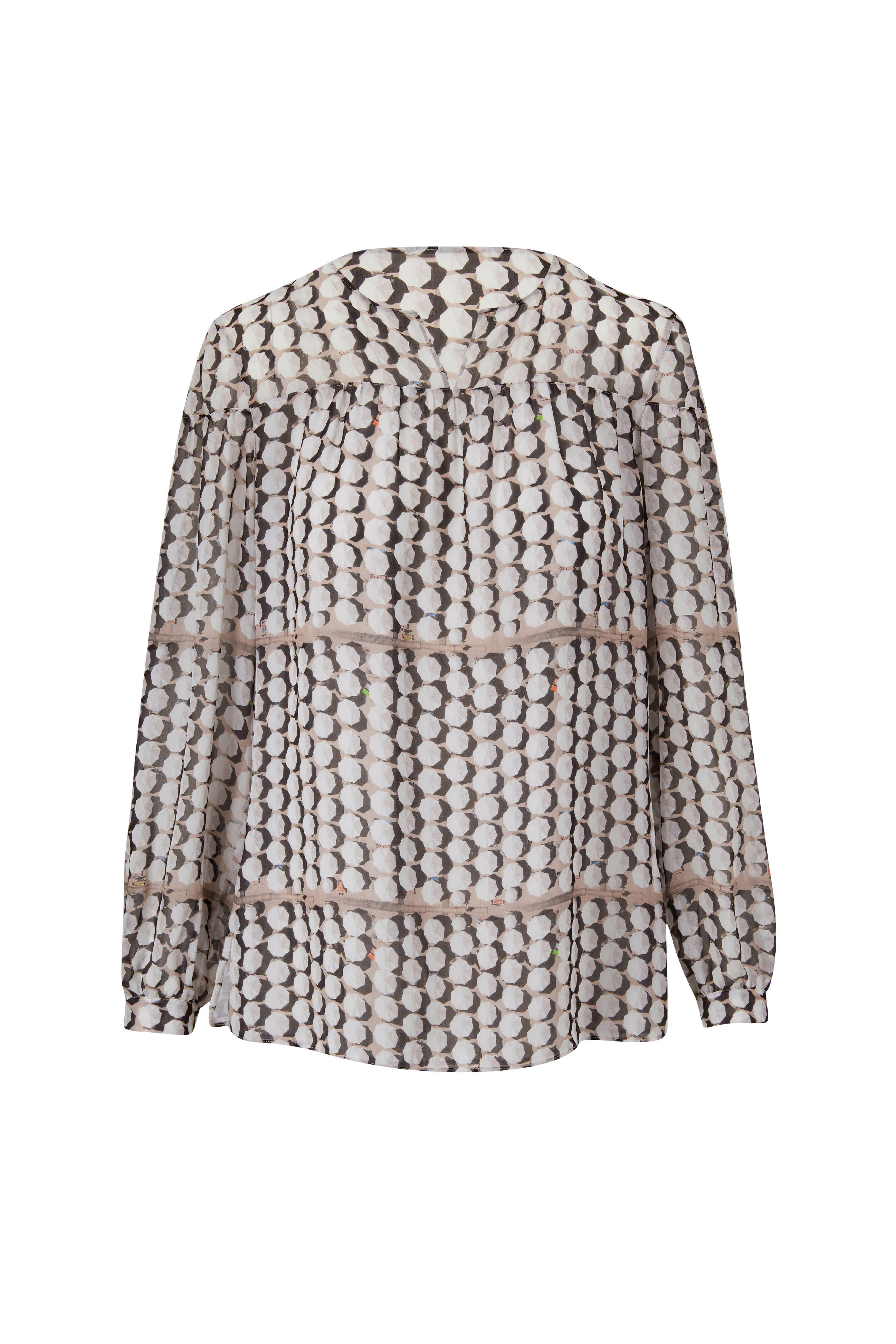 Akris Punto - White Parasol Print Blouse