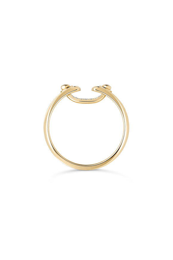 Nouvel Heritage 18k Yellow Gold Diamond Band - view 3
