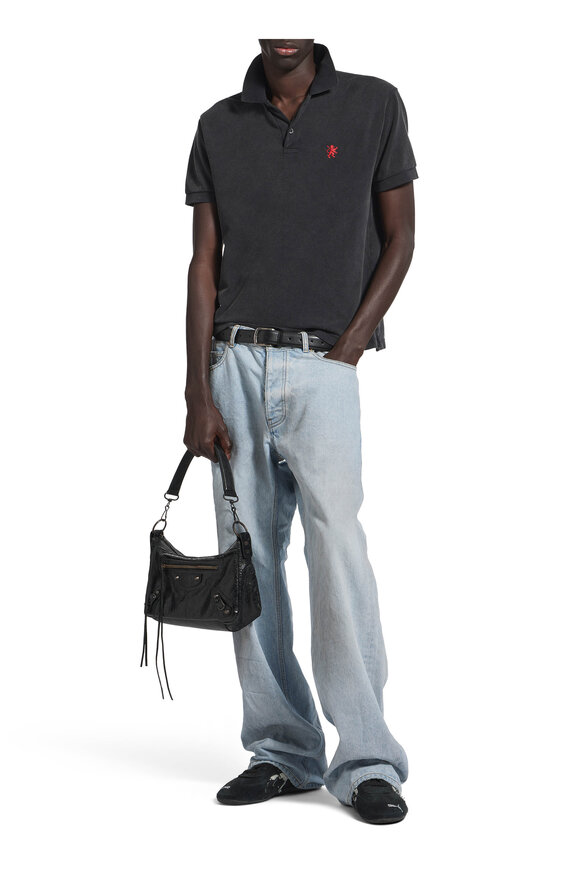 Balenciaga Small Le City Moto Black Leather Shoulder Bag - view 4